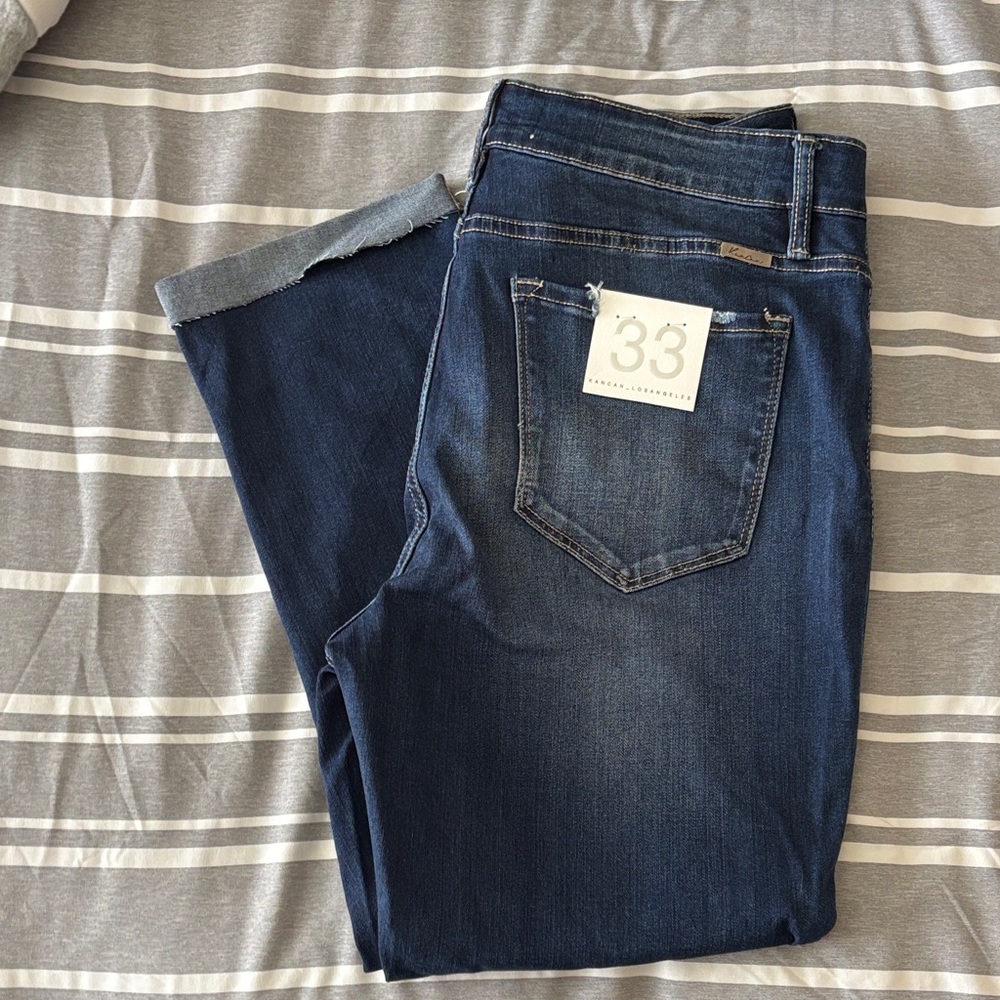 KanCan Dark Wash Ankle Crop Jeans